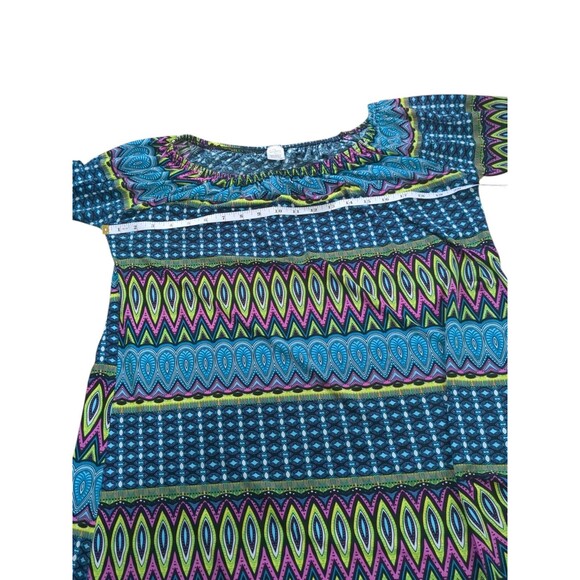 Win Win Turquoise, Yellow, Pink Women's 1/2 sleeve tunic - LG-XL - Picture 7 of 8